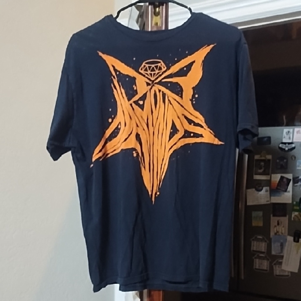 13 Diamonds Pentagram T-Shirt with Orange Graphic